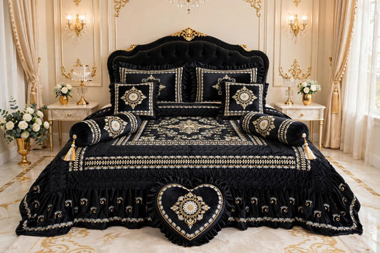 Mehal-e-Aroos Bridal Razai Set - 9 Piece Royal Package
